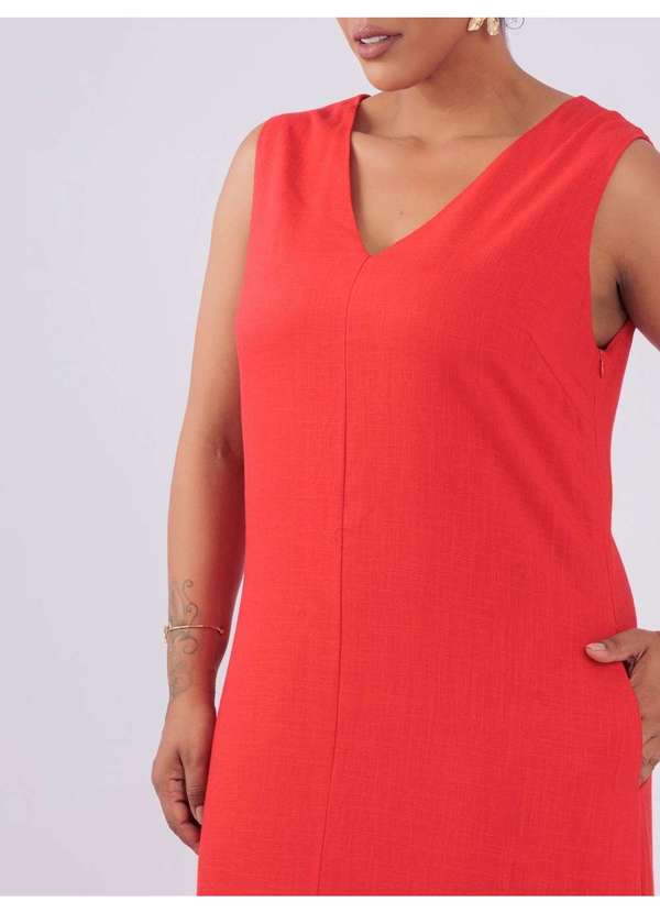 Susie Modas - Vestido Decote V Vermelho 3