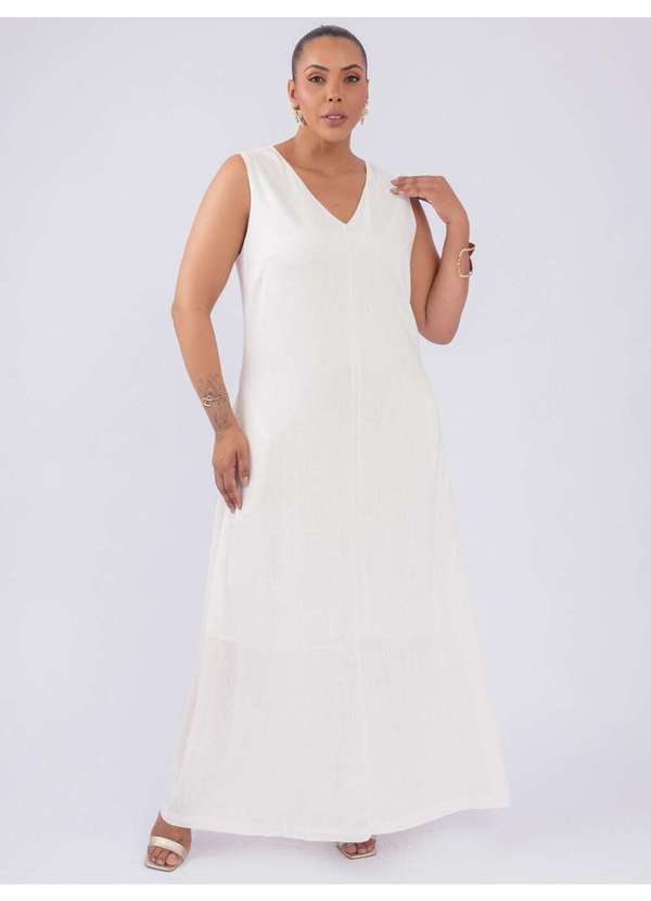 Susie Modas - Vestido Decote V Branco 4