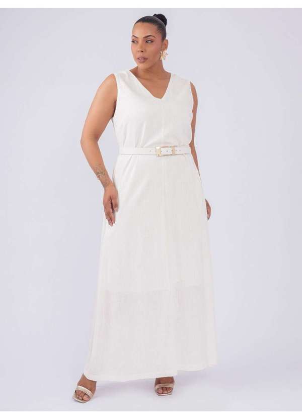 Susie Modas - Vestido Decote V Branco 5