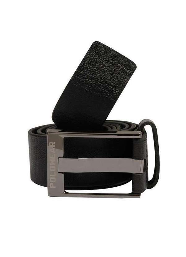 Polo Wear - Cinto Masculino Básico Fivela Logo Polo Wear Preto Preto