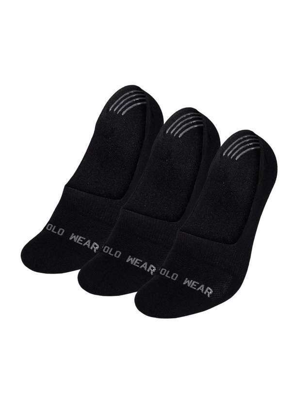 Polo Wear - Meia Sapatilha Masculina Polo Wear Preto Preto