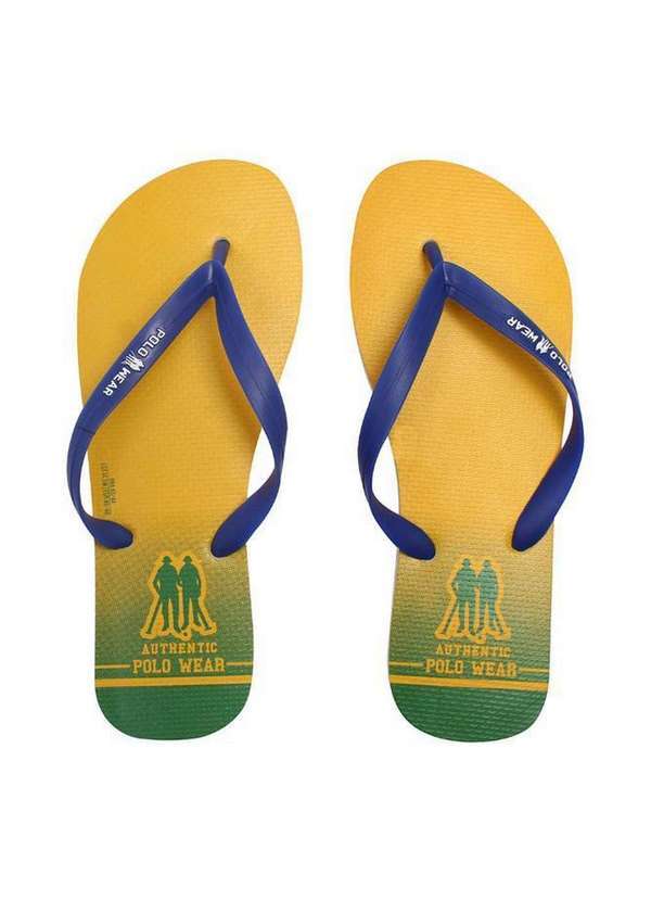 Polo Wear - Chinelo Masculino Borracha Cores Polo Wear Amarelo Médio Amarelo Médio