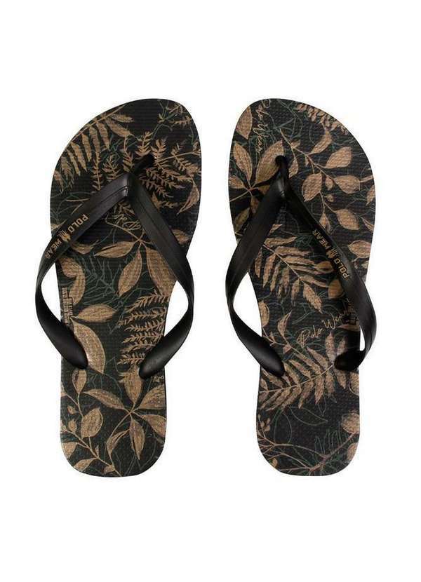 Polo Wear - Chinelo Masculino Borracha Flip Flop Polo Wear Preto Preto