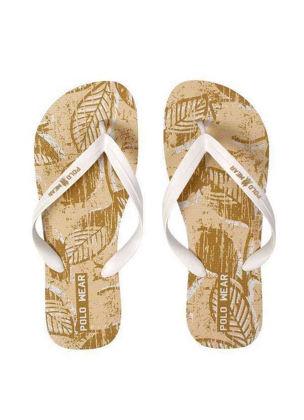 Polo Wear - Chinelo Masculino Flip Flop Personalizado Polo Wear Branco Branco