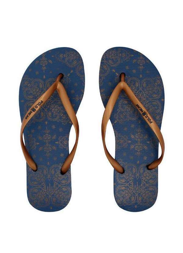 Polo Wear - Chinelo Masculino Folhagem Polo Wear Azul Escuro Azul Escuro