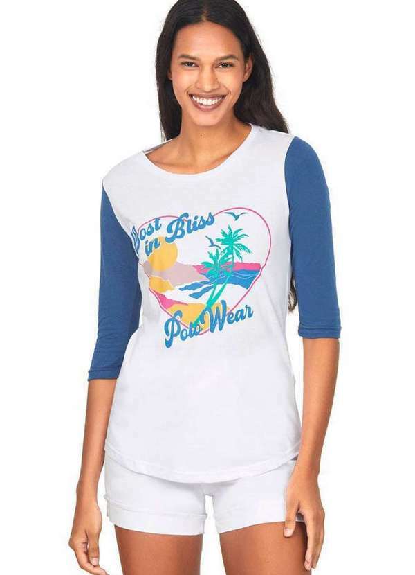 Polo Wear - Blusa Feminina Algodão Lost In Bliss Polo Wear Branco Branco