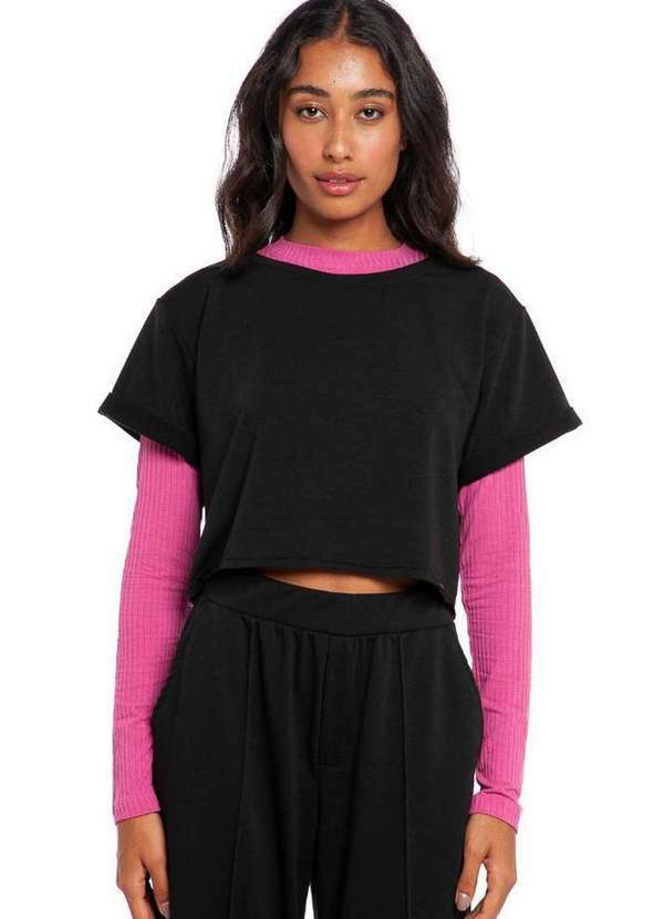 Polo Wear - Blusa Feminina Básica Polo Wear Preto Preto