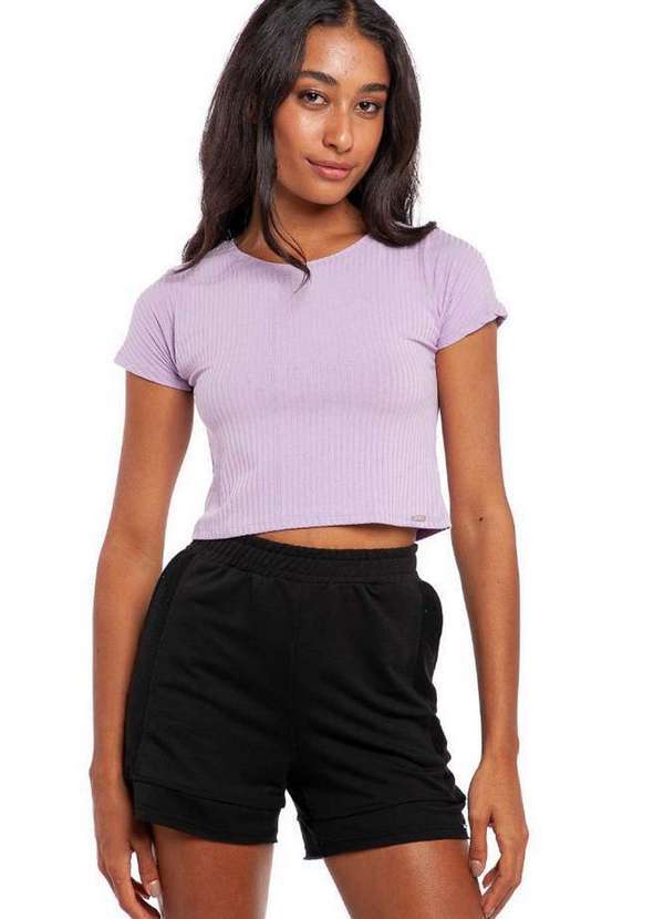 Polo Wear - Blusa Feminina Canelada Polo Wear Roxo Claro Roxo Claro