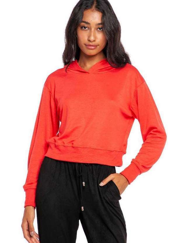Polo Wear - Blusa Feminina com Capuz Polo Wear Coral Coral