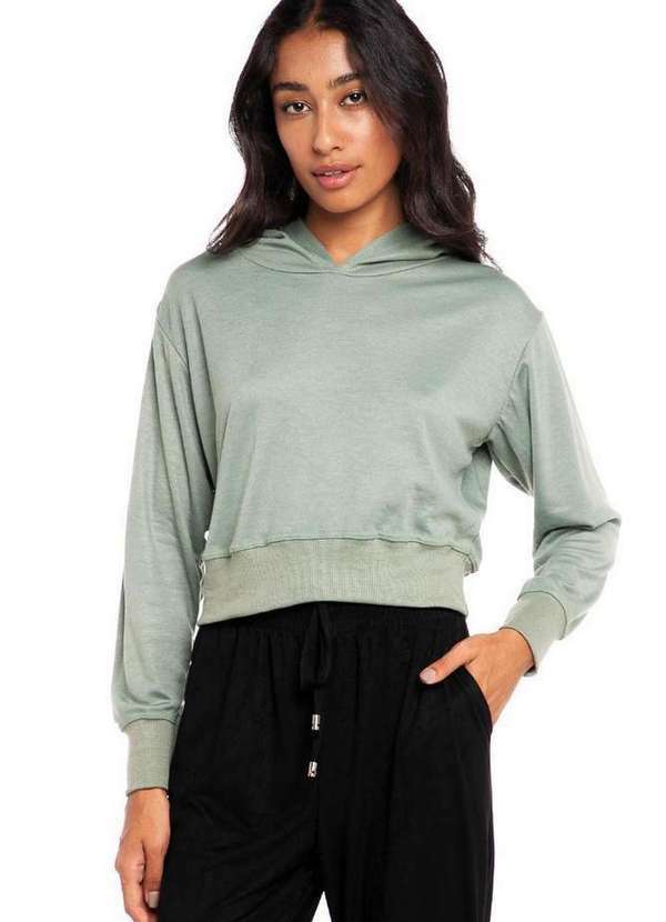 Polo Wear - Blusa Feminina com Capuz Polo Wear Verde Médio Verde Médio