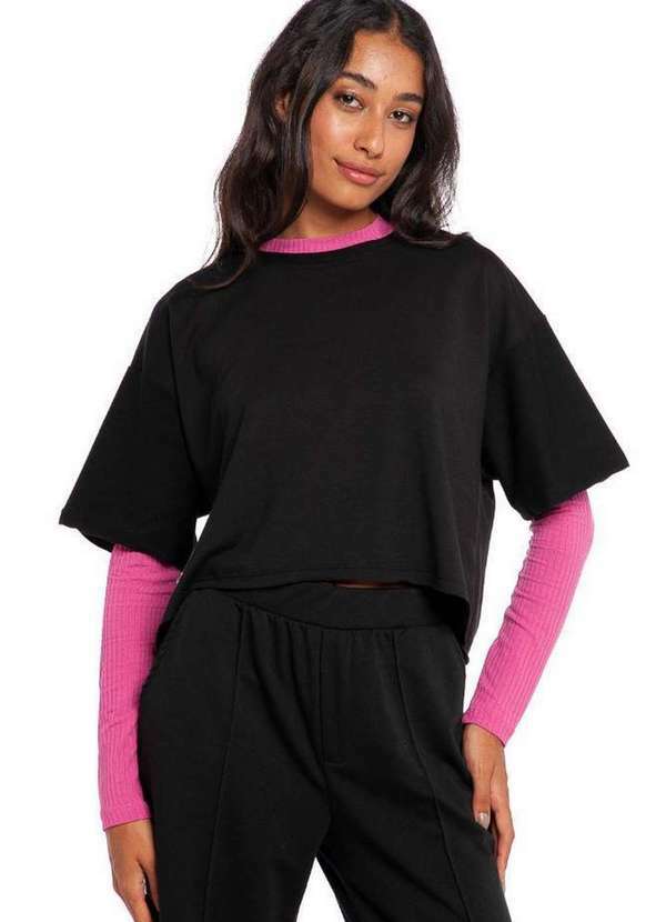 Polo Wear - Blusa Feminina Lisa Polo Wear Preto Preto