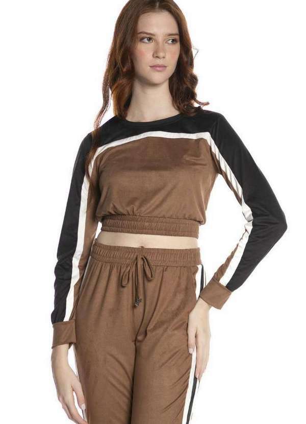 Polo Wear - Blusa Feminina Recorte Polo Wear Laranja Escuro Laranja Escuro