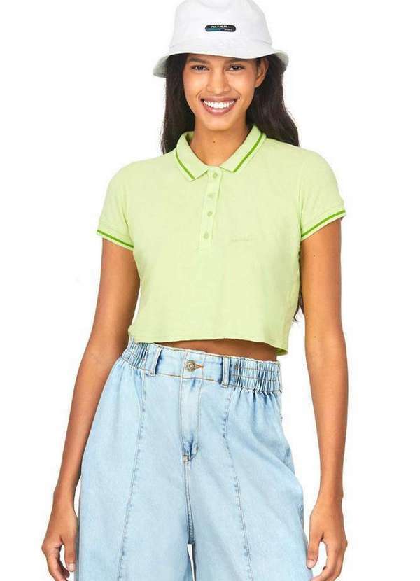Polo Wear - Cropped Feminino Polo Piquet Polo Wear Verde Claro Verde Claro