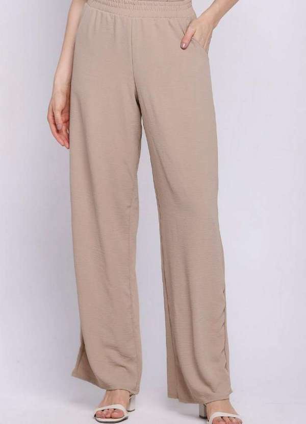 Polo Wear - Calça Feminina Airflow Wide Leg Polo Wear Bege Claro Bege Claro
