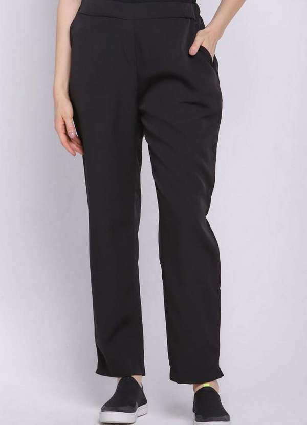 Polo Wear - Calça Feminina Alfaiatária Cós Elástico Polo Wear Preto Preto