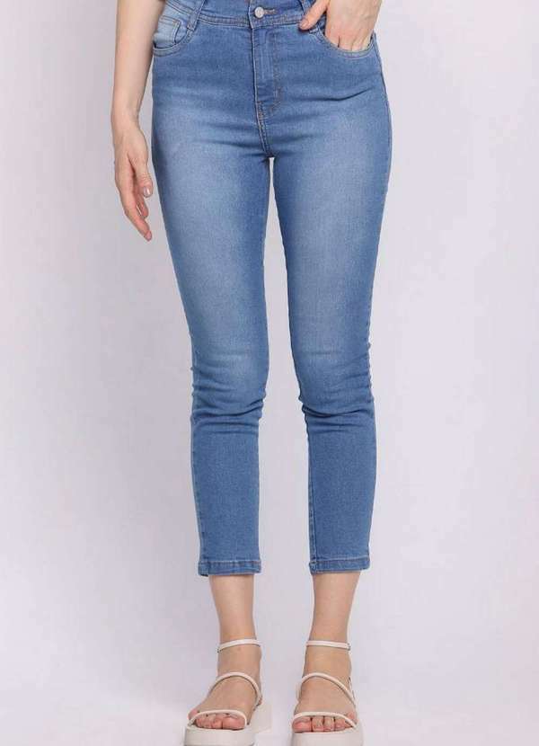Polo Wear - Calça Feminina Jeans Cigarrete Bolso Polo Wear Jeans Médio Jeans Médio