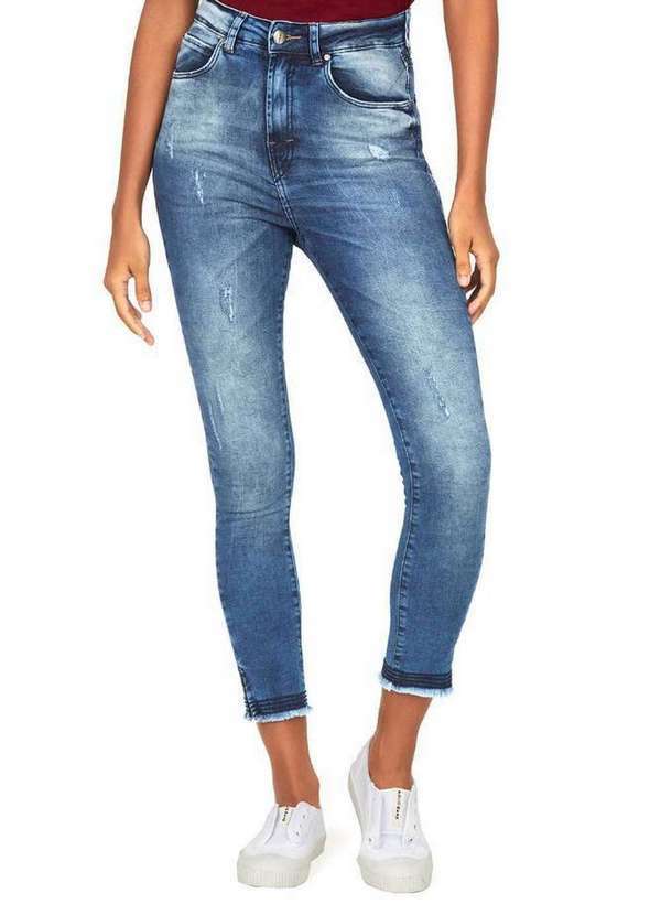 Polo Wear - Calça Feminina Jeans Pesponto Polo Wear Jeans Escuro Jeans Escuro