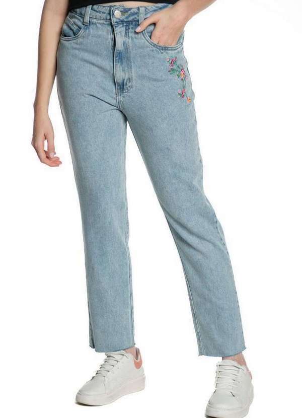 Polo Wear - Calça Feminina Jeans Puído Polo Wear Jeans Claro Jeans Claro