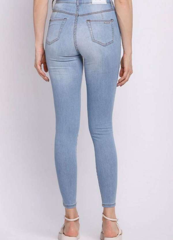 Polo Wear - Calça Feminina Jeans Skinny Cós Alto Polo Wear Jeans Claro Jeans Claro