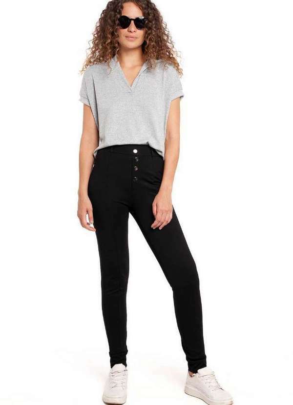 Polo Wear - Polo Feminina Malha Liso Polo Wear Mescla Claro Mescla Claro
