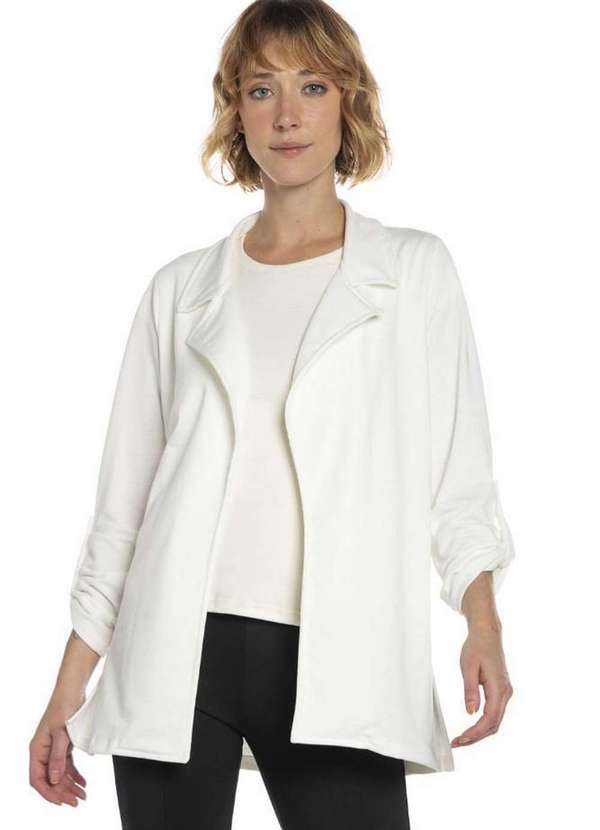 Polo Wear Casaco Feminino Moletinho Liso Polo Wear Off White Off White
