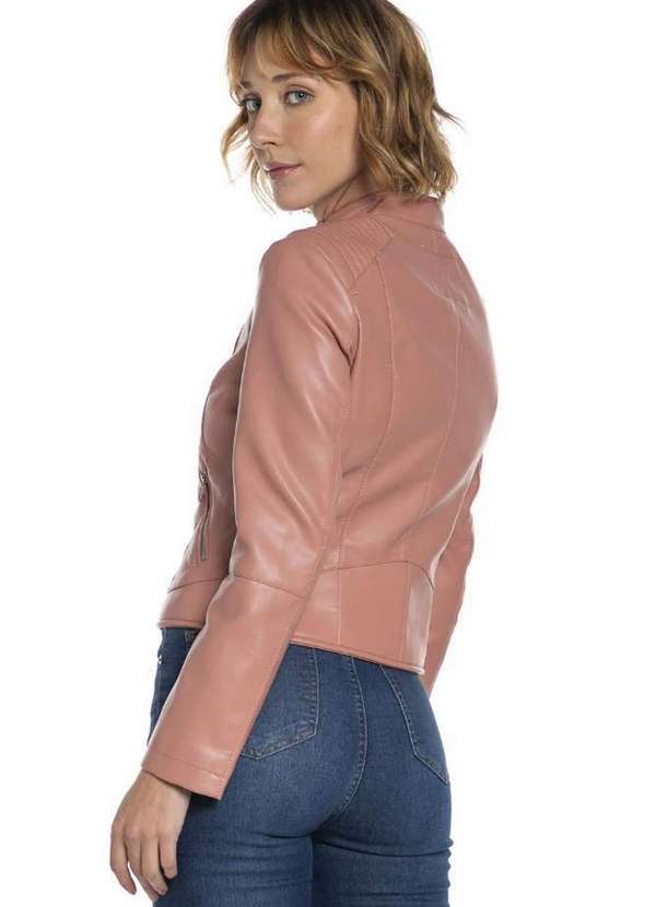 Jaqueta Jeans Jaqueta Couro Rosa Jaqueta Jeans Rasgada Rosa Babadotop