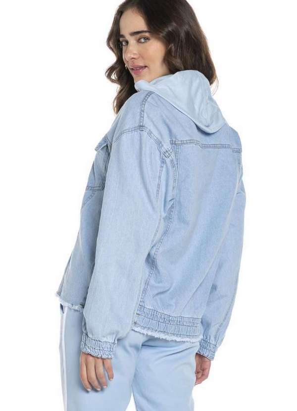 Polo Wear Jaqueta Feminina Jeans Over Delavé Polo Wear Jeans Claro Jeans  Claro