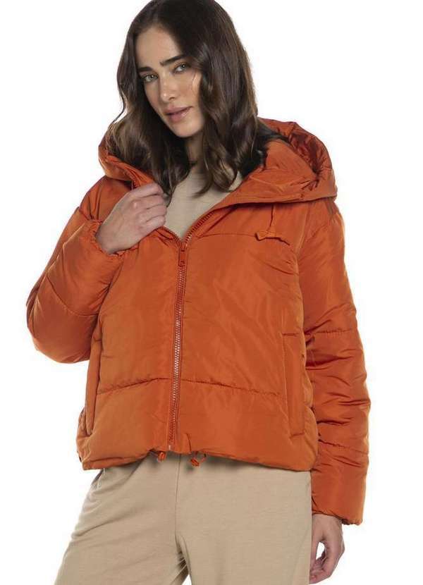 Polo Wear - Jaqueta Feminina Puffer Ajustável Polo Wear Laranja Escuro Laranja Escuro