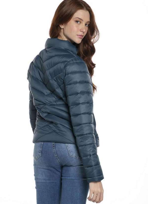 Polo Wear Jaqueta Feminina Puffer Confort Polo Wear Azul Escuro Azul  Escuro