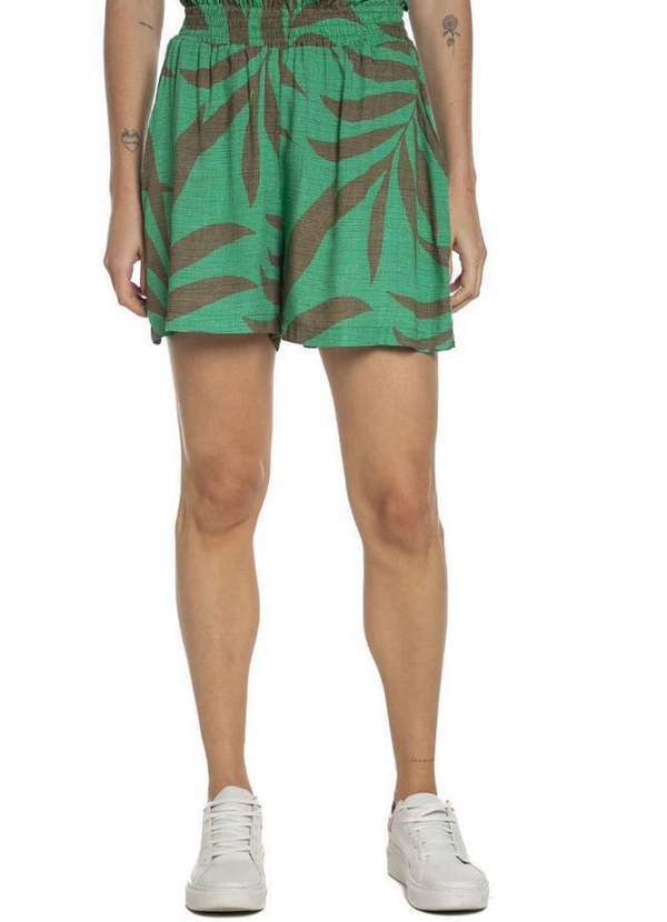 Polo Wear - Short Feminino Cós Elastico Polo Wear Verde Escuro Verde Escuro