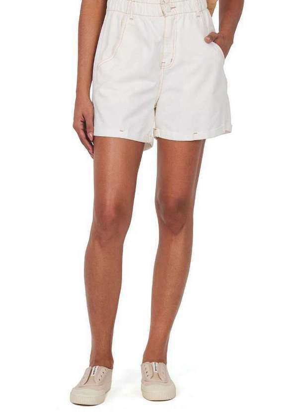 Polo Wear - Short Feminino Sarja Polo Wear Branco Branco