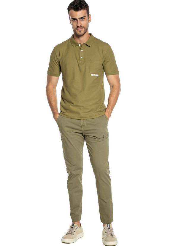 alfaiataria masculina calÇa sarja com camisa polo
