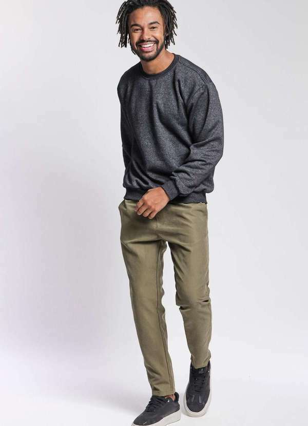Polo Wear - Calça Masculina Cós Elástico Polo Wear Verde Escuro Verde Escuro