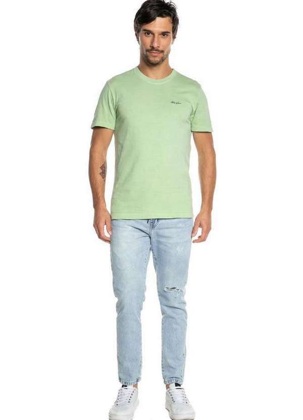 Polo Wear - Calça Masculina Jeans Destroyed Polo Wear Jeans Claro Jeans Claro