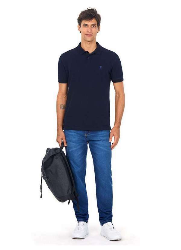 Polo Wear - Calça Masculina Jeans Destroyed Regular Polo Wear Jeans Médio Jeans Médio
