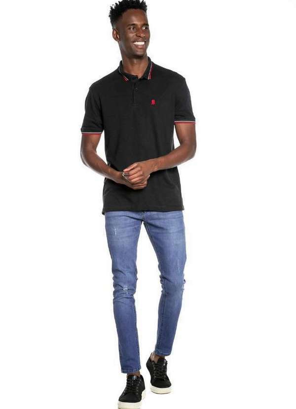 Polo Wear - Calça Masculina Jeans Skinny Confort Polo Wear Jeans Médio Jeans Médio