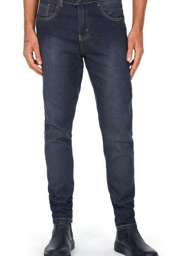 Polo Wear - Calça Masculina Jeans Skinny Resinada Polo Wear Jeans Médio Jeans Médio