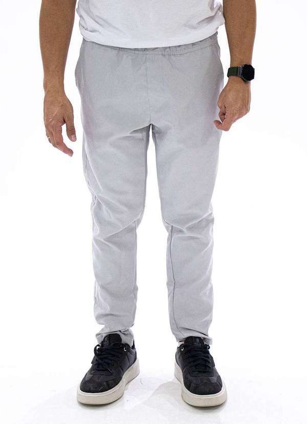 Polo Wear - Calça Masculina Malha Cós Elástico Polo Wear Cinza Escuro Cinza Escuro