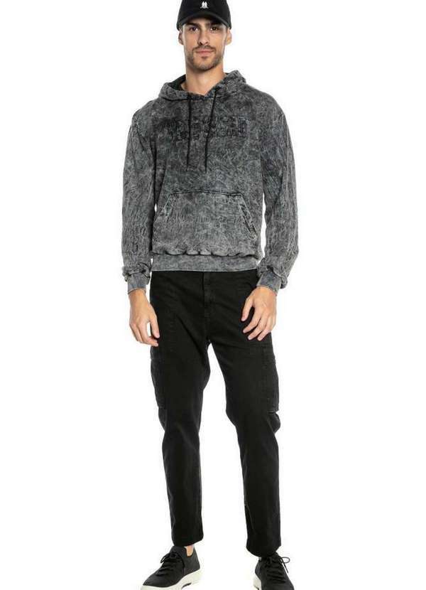 Polo Wear - Calça Masculina Sarja Cargo Confort Polo Wear Preto Preto