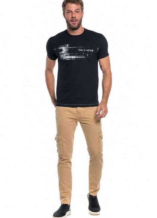 Polo Wear - Calça Masculina Sarja Cargo Wonderlust Polo Wear Caqui Caqui