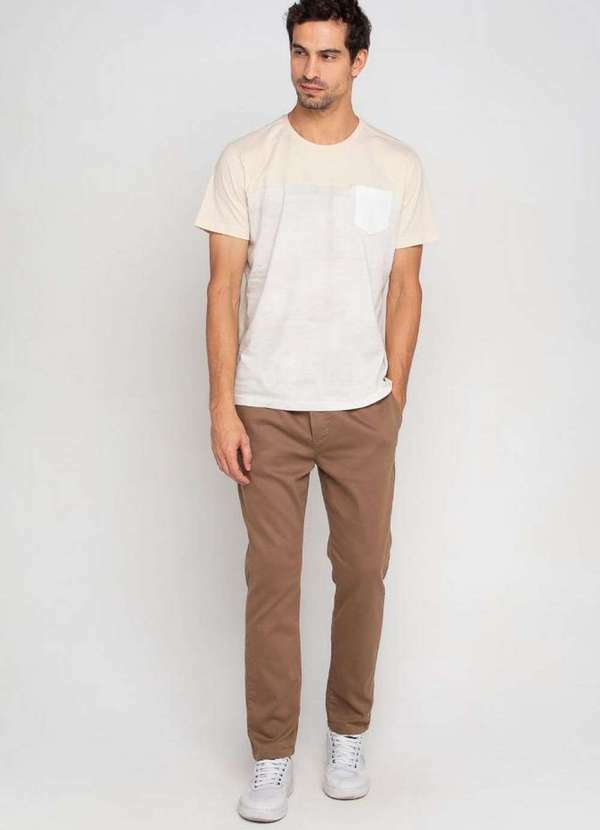 Polo Wear - Calça Masculina Sarja Jogger Andrews Polo Wear Caqui Caqui
