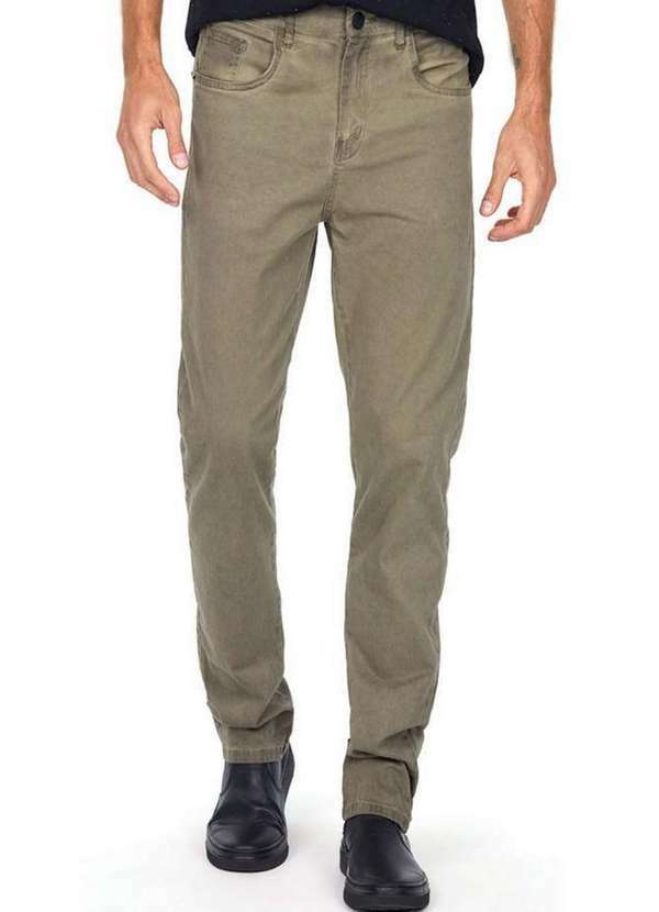 Polo Wear - Calça Masculina Sarja Regular Polo Wear Cinza Médio Cinza Médio