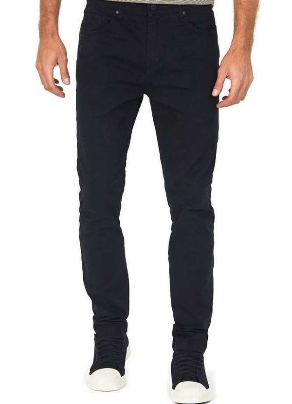 Polo Wear - Calça Masculina Sarja Slim Polo Wear Preto Preto