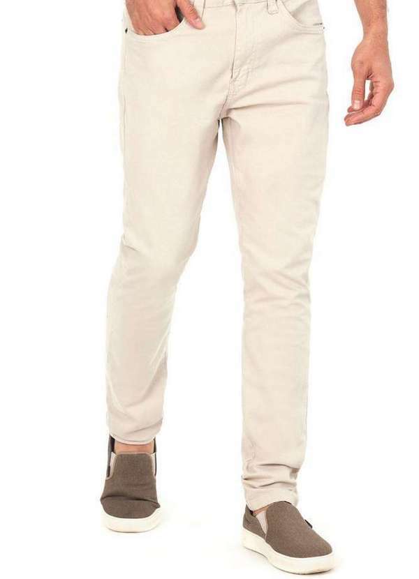 Polo Wear - Calça Sarja Masculina Básica Polo Wear Caqui Caqui