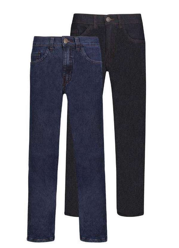 Polo Wear - Kit 2 Calças Masculinas Jeans Básicos Used Polo Wear Sortido Sortido