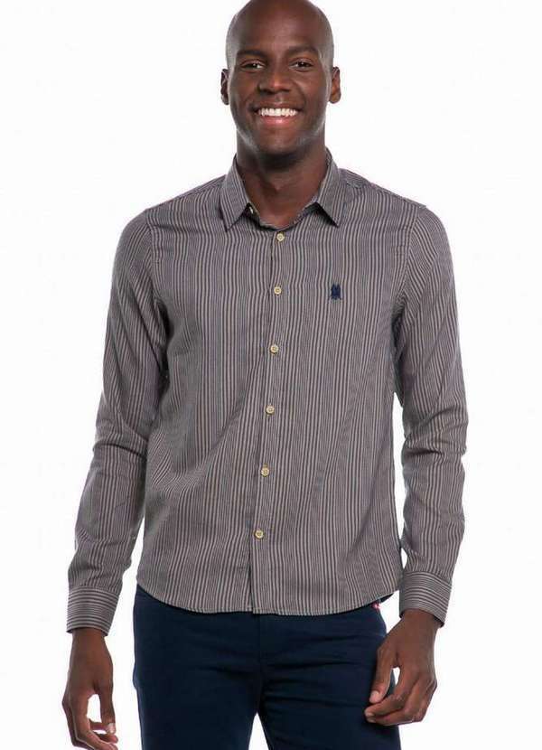 Polo Wear - Camisa Masculina Algodão com Bordado Polo Wear Azul Escuro Azul Escuro