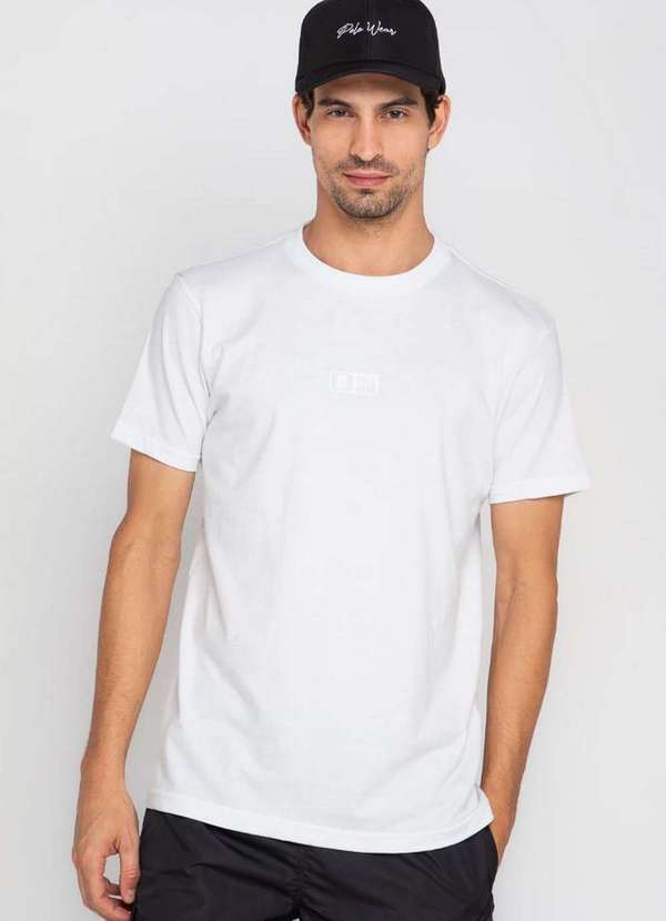 Polo Wear - Camiseta Masculina Algodão Gola Alta Polo Wear Branco Branco