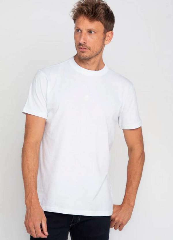 Polo Wear - Camiseta Masculina Gola Alta Silk Polo Wear Branco Branco