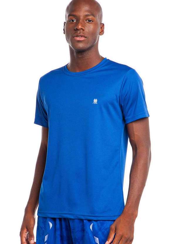 Polo Wear - Camiseta Masculina Pw Sports Lisa Polo Wear Azul Médio Azul Médio