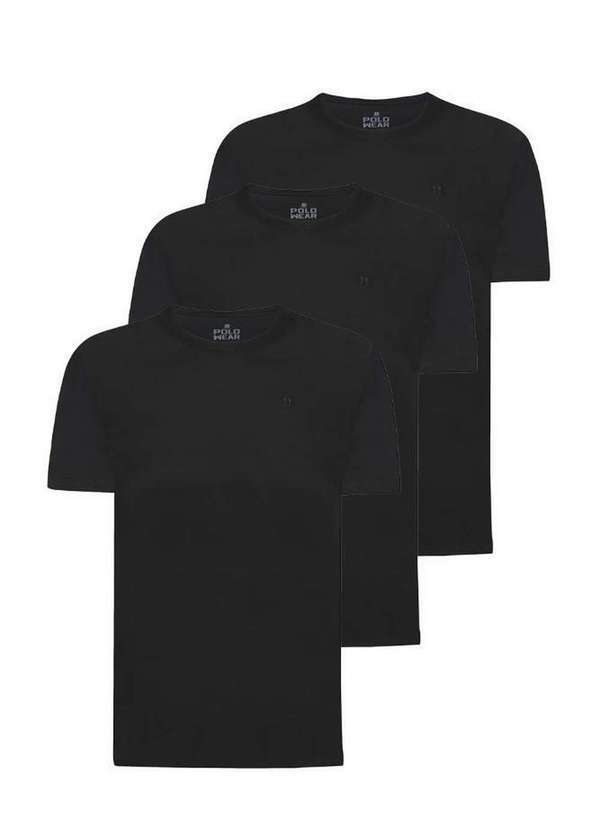 Polo Wear - Kit 3 Camisetas Masculinas Básicas Algodão Polo Wear Sortido Sortido